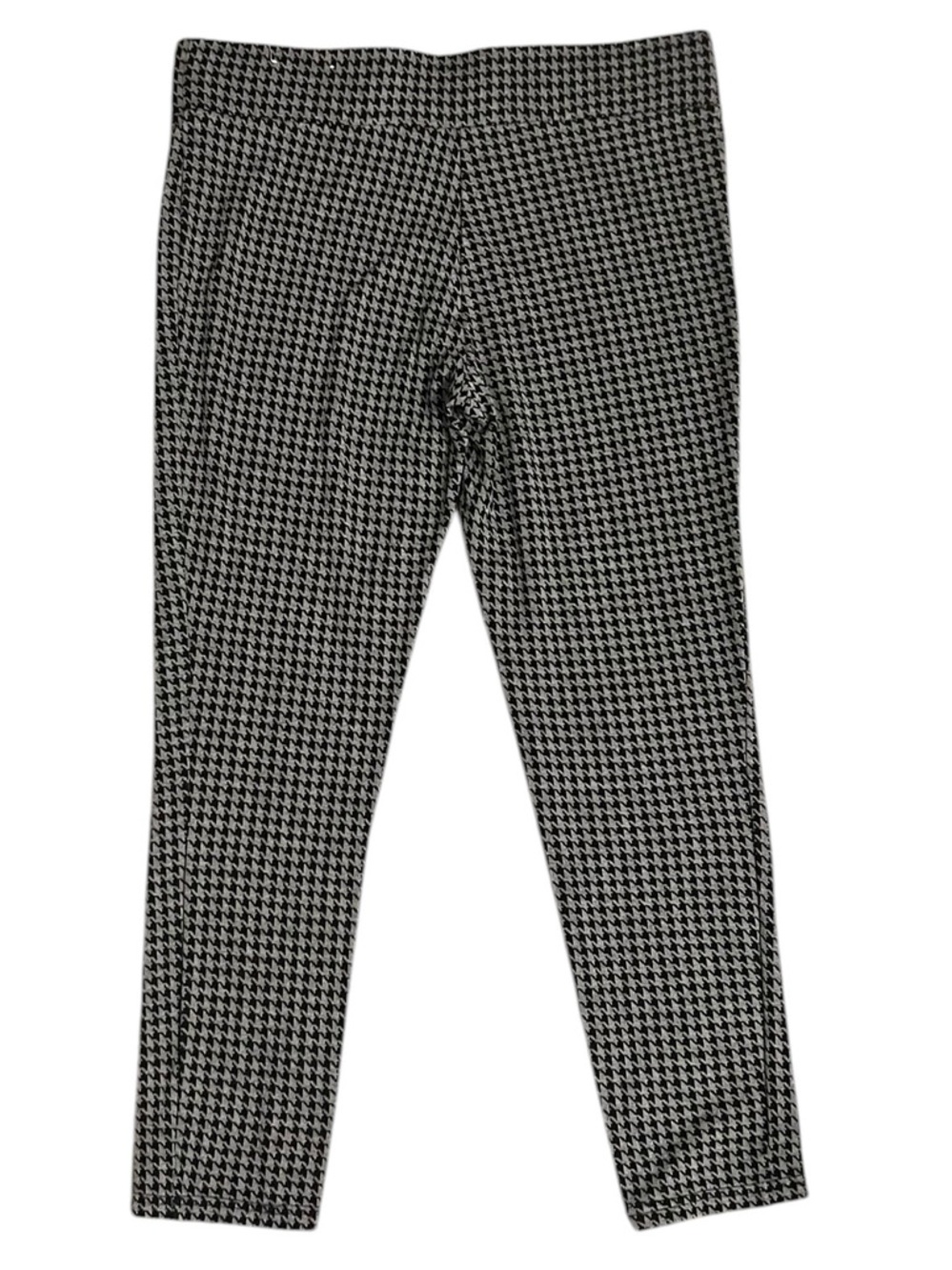 LOFT Outlet Black Gray Houndstooth Leggings Size L - Picture 2 of 6